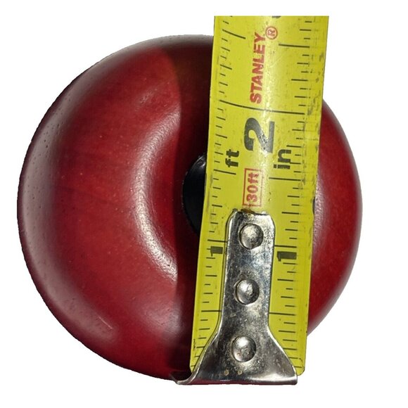 Vintage Retro Cook’s Club Wooden Red Apple Salt Shaker and Pepper Grinder Taiwan - Picture 8 of 8